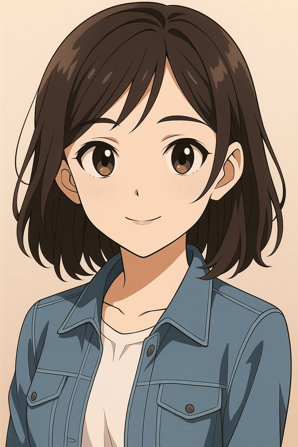 Example AI avatar generated in Modern High School Manga style by TextEditAvatar